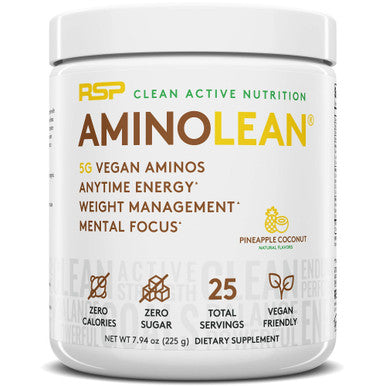 Vegan AminoLean Pre Workout Energy (Pineapple Coconut 25 Servings) with TrueFit Vegan Protein Powder (Salted Chocolate 2 LB)