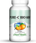 Maxi Health Pure-C-Bio 600 - with Bioflavonoids - Immune & Capillary Support - 90 Tablets - Kosher