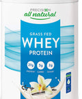 Precision All Natural Whey Protein Powder - French Vanilla Creme flavour, 850 g | Hormone-free and gluten-fee
