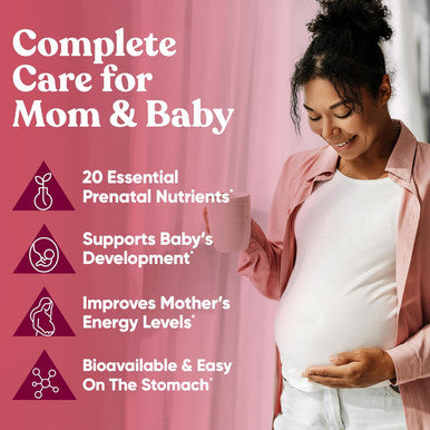 Eu Natural Glow Prenatal Vitamins For Women 20-In-1 Vital Nutrients For Healthy Pregnancy And Fetal Development Folic Acid & Vegan Dha For Baby'S Growth & A Comfortable Pregnancy 120 Nourishing Capsules