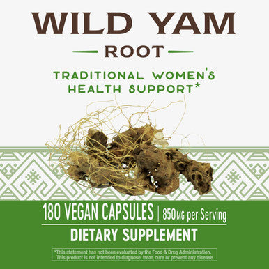 Nature'S Way Premium Herbal Wild Yam Root 850 Mg Per Serving 180 Vcap
