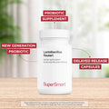 Supersmart Lactobacillus Reuteri Probiotic Strain 5 Billion MicroOrganisms CFU Per Day Restores The Balance of Intestinal Microflora NonGMO Gluten Free 60 DR Capsules