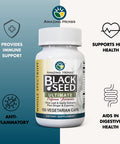Amazing Herbs Whole Spectrum Black Seed Ultimate, Vegetarian Capsules - Olive Leaf & Garlic Extracts Plus Ginger & Cayenne, Gluten Free, Non Gmo, Vegan - 100 Count