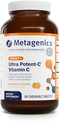 Metagenics Bundle - Ultra Potent-C Chewable & D3 5000 + K - 90 Tablets of Ultra Potent-C Chewable for Immune & Antioxidant Support - 60 Softgels of D3 5000 + K for Immune Heart & Bone Health