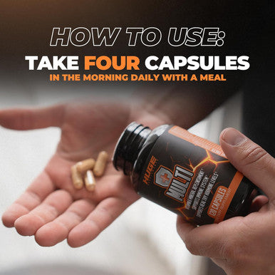 Huge Multi, Multivitamin For Men, High-Performance All-In-One Formula For Athletes, Vitamin & Mineral Replenishment, Supports Immune System & Healthy Hormone Levels (120 Capsules)