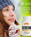 SIRUNES Berberine Capsules Ceylon Cinnamon & Turmeric - Berberine Hcl Dietary Supplement For Men And Women Non Gmo Berberine 1000Mg, Immune System Booster