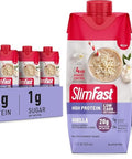 SlimFast Protein Shake, Strawberry- 20g Protein, Meal Replacement Shake Ready to Drink, High Protein with Low Carb and Low Sugar, 24 Vitamins and Minerals, 12 Count (Pack of 1) (Packaging May Vary)