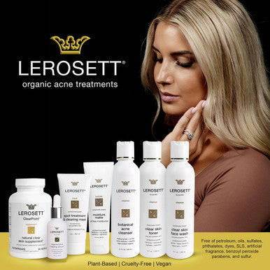 Gunilla Of Sweden Lerosett Clearpoint Anti Acne Pills, Natural Supplements For Hormonal & Cystic Acne Treatment For Oily Skin & Breakouts. 60 Caps