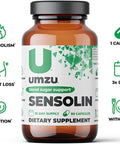 UMZU Sensolin Natural Blood Sugar Stabilizer Blood Sugar Metabolism Support Helps Regulate Blood Glucose Reduces Hangry Behavior Promotes Weight Loss with No Artificial Fillers