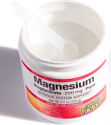 Natural Factors Magnesium Bisglycinate Pure 200 mg 4.2 oz Powder