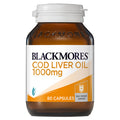 Blackmores Cod Liver Oil 1000 Mg 80 Capsules, Vitamin A + Vitamin D + Omega-3, Made In Australia