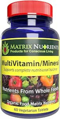 MULTIVITAMIN Mineral 100% Organic Whole Food Complete MultiVitamin Great for Daily Health Lifestyle and More Vitamin A Vitamin C Vitamin D Vitamin E and Much More Vegan Tablets (60ct)