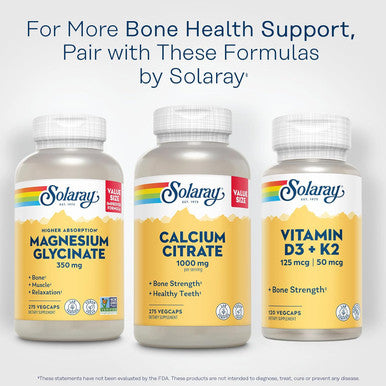 Solaray Calcium Citrate 1000Mg - Chelated Calcium Supplement - Supports Bone Strength And Healthy Teeth - Easy To Digest - 60-Day , Vegan - 68 Servings, 275 Vegcaps