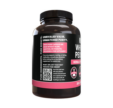 PURE ORIGINAL INGREDIENTS White Peony (365 Capsules) No Magnesium Or Rice Fillers, Always Pure, Lab Verified
