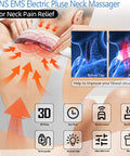 Electric Pulse Neck Massager With Heat For Pain Relief Fsa Or Hsa Eligible 10 Modes 15 Intensities Therapy Deep Tissue Trigger Point Intelligent Massager Cordless Gifts For Men Women