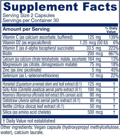 Vitanica Luminous Hair Skin and Nail Support Vegan 60 Capsules