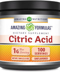 Amazing Nutrition Formulas Citric Acid Powder Supplement | 100 Grams Per Serving | 454 Servings | Unflavored | Non-GMO | Gluten- | Made in USA