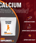 BulkSupplements Calcium Citrate Powder - Calcium Supplements for Bone Health - Unflavored - 4760mg (1000mg of Calcium) , 210 Servings (1 Kilogram - 2.2 lbs)