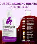 Healthycell Immune Super Boost Daily Liquid Supplement - Immune Support Supplement For Adults With Ecea Elderberry Vitamin C Vitamin D Calcium & Zinc - 30 Gel Packs