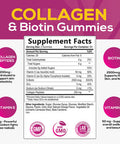 Collagen Gummies with Extra Strength Biotin for Hair, Skin & Nails Support - Gummy Vitamins with Hydrolyzed Collagen Peptides & Vitamins E, C, & Zinc - Non-GMO, for Women & Men - 120 Count