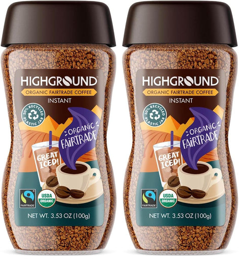 Highground Organic Instant Regular Coffee, 3.53 Oz