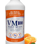 Buried Treasure Vm100 Complete Daily Liquid Vitamins And Minerals Plus Antioxidants Supplement For Maximum Absorption Great Tasting Orange Zest Flavor 32 Servings 32 Ounce