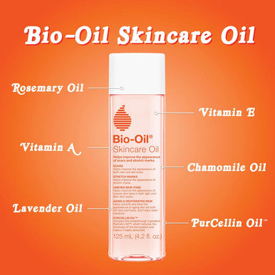 Bio-Oil Skincare Body Oil Serum For Scars And Stretchmarks Face Moisturizer Dry Skin Non-Greasy Dermatologist Recommended Non-Comedogenic For All Skin Types With Vitamin A E 4.2 Oz