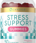 Carlyle Stress Support Gummies | 50 Count | With Gaba And L-Theanine | Natural Strawberry Lemon Flavor | Non-Gmo, Gluten Free Sup