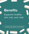 Webber Naturals Extra Strength Biotin 10000 mcg 120 Capsules Supports Healthy Hair Skin Nails Energy Metabolism Vitamin Supplement Gluten NonGMO Suitable for Vegetarians and Vegans