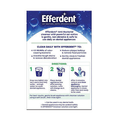 Efferdent Fresh & Clean Anti-Bacterial Denture 126 Tabs By Efferdent