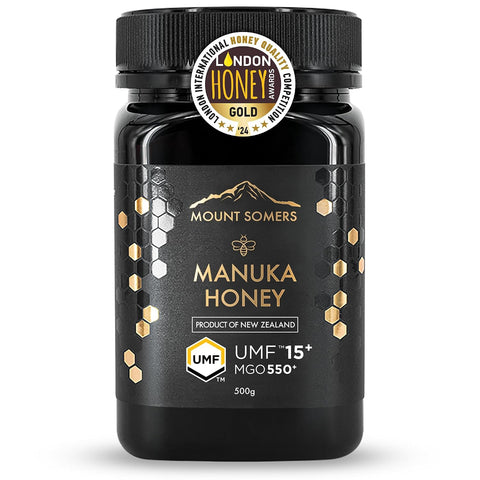 Mount Somers Premium Manuka Honey MGO 514+ / UMF 15+ 100% Pure New Zealand Manuka Honey - Genuine Natural Superfood - UMF Certified & Traceable 8.8oz Jar