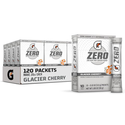 Gatorade G Zero Sports Drink Mix Powder Packets Grape Electrolyte Powder Drink Mix for Hydration Zero Sugar Total 120 Packets