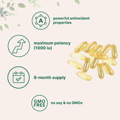Micro Ingredients Vitamin E 1000 IU 240 Softgels | Pure Vitamin E Oil Pills | Antioxidant Supplements for Skin Face & Immune Health | Non-GMO Gluten