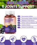 BSSTABBON Glucosamine Chondroitin Gummies With Msm Elderberry Supplement For Men And Women 60Gummies