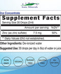 Eidon Ionic Minerals Liquid Zinc Concentrate Ionic Zinc Drops Boost Immune System Mood Relieves Stress AllNatural Vegan Gluten No Preservatives or Additive 2 Ounce Bottle