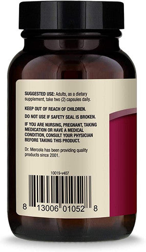 Dr. Mercola, D-Mannose and Cranberry Extract, for Women and Men, Promotes Urinary and Bladder Health, 30 Servings (60 Capsules), Non GMO, Soy , Gluten