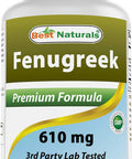 Best Naturals Fenugreek Seed 610 mg 180 Capsules