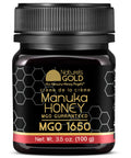 NatureÃ¢â‚¬â„¢s Gold Raw Manuka Honey, Certified High MGO | Authentic MGO, 100% Pure Genuine Traceable Hive to Home | MGO 1250+ Flavor | 3.5 Ounce (Pack of 1) Size
