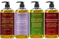 Majestic Pure Lavender Massage Oil, Sore Muscle Massage Oil, Frankincense Massage Oil, and Cellulite Massage Oil Bundle 8 fl oz Each