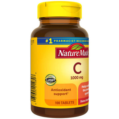 Nature Made Vitamin C 1000 Mg Tablets 100 Count To Help Support The Immune System (Pack Of 3)