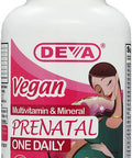 Deva Vegan Vitamins Prenatal Multivitamin & Mineral - One Daily - 90 Vegetarian Tablets - Pack of 2