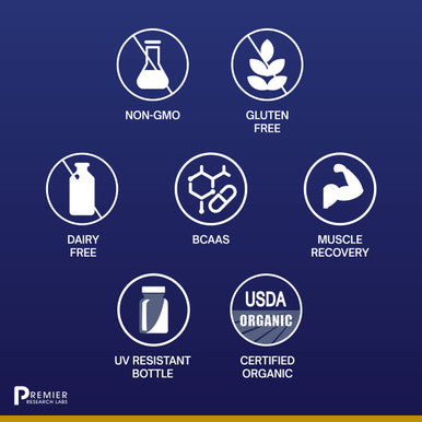 Premier Research Labs Plant Protein - Contains Organic Pea, Rice, Pumpkin Seed & Quinoa Seed Protein - Plant-Based, Vegan & Dairy