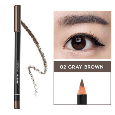 [The Saem] Saemmul Wood Eyebrow Pencil 0.06Oz, 02 Gray Brown