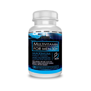 ACTIF Organic Multivitamin for Men Age 30 with 30 Organic Vitamins and Organic Herbs Non GMO Made in USA 90 Count