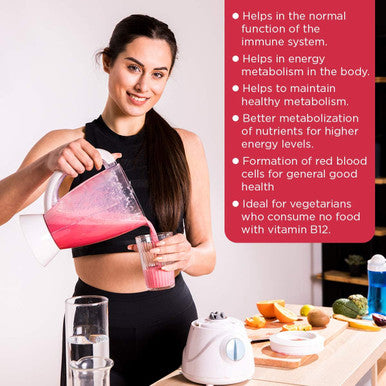 Wampole Vitamin B12 1200 mcg Extended Release for Day Long Metabolism Energy Boost 60+20 Tablets Bonus Size