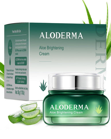 Aloderma Soothing Face Cream Made With 75% Organic Aloe Vera - Calming Facial Cream With Squalane & Vitamin E For Dry Sensitive Skin - Reduces Redness Helps Protect Damaged Skin 50G/1.76Oz