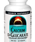 Source Naturals Calcium D-Glucarate 500mg Cellular Detoxifier - 60 Tablets