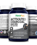 NusaPure Activated Charcoal 840 mg- 200 Veggie Capsules (Vegan, Non-GMO & Gluten-Free)