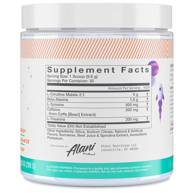 Alani Nu Pre Workout Powder GLAXAY Lemonade, Amino Energy Boost, Endurance Supplement, Sugar Free, 200mg Caffeine, L-Theanine, Beta-Alanine, L-Citrulline, 30 Servings - 10.19 Ounce