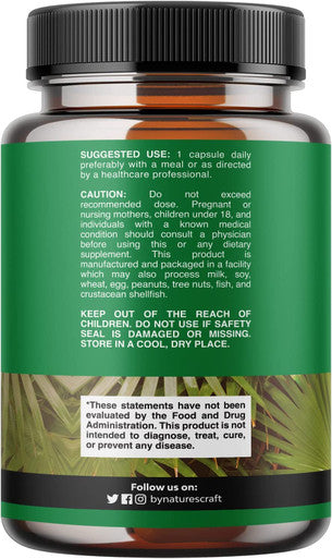 Pure Saw Palmetto Extract Capsules - Enhanced Hair Growth Supplement with Saw Palmetto for Women and Men - Saw Palmetto Capsules with Hair Vitamins for Faster Hair Growth for Men and Women